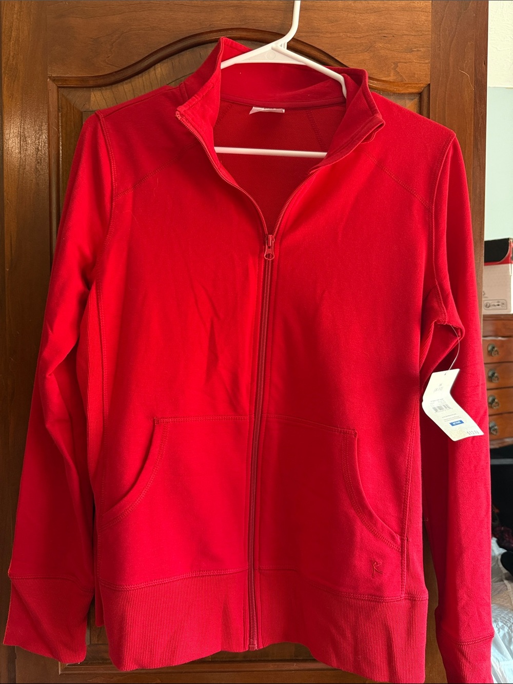 Danskin Now Red Full-Zip Hoodie Jacket